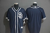 Padres Blank Navy Cool Base Jersey,baseball caps,new era cap wholesale,wholesale hats